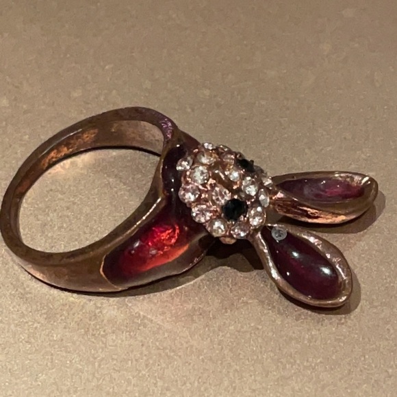 80’s Vintage Bunny Ring size 6 - Picture 7 of 8